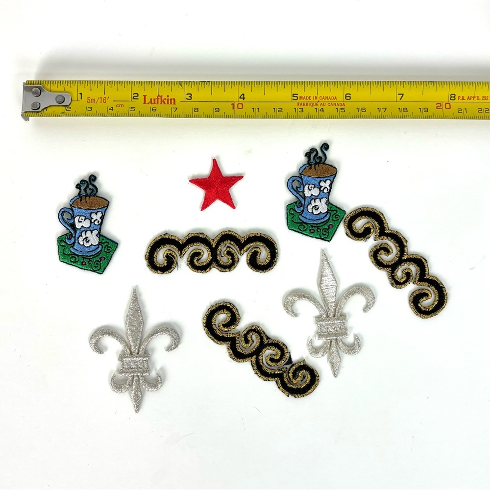 Assortment of iron-on patches
